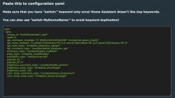 Fragment of a YAML configuration file for Home Assistant with RGB LED settings.