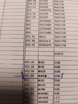 Poszukiwany zamiennik diody MA4030MTA do wzmacniacza Technics SU-VX800 - schemat D354