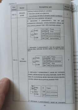 Sterowanie silnikiem falownikiem invt Goodrive 10 - jak ustawić?