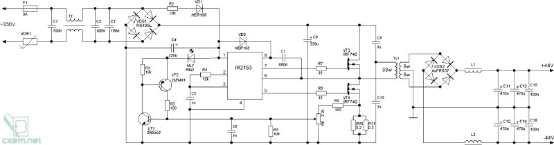 Przetwornica IR2153SPBF w sterowniku bramy - zwarcie i spalanie ...