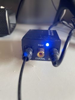 Jak połączyć subwoofer LG SJ2 z przejściówką coaxial oraz wzmacniaczem Yamaha A-S201?