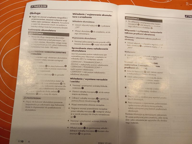 Akumulatorowa szlifierka Parkside PFBS12A1 12V z Lidla - test i recenzja