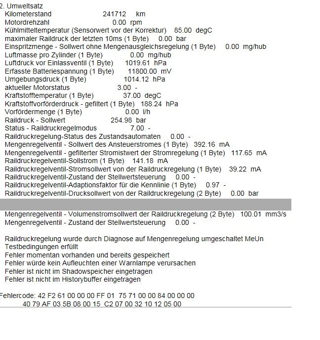 BMW E87 123d - Błąd 42F2 (Changeover rail-pressure control MeUn) w DDE brak pomy