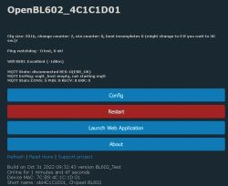 Tasmota replacement for BL602, programming, pairing with Home Assistant, now with OTA working!