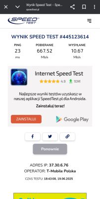 Acer Predator Connect X7 5G – router resetuje się co 15 min na SIM T-Mobile