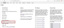 Screenshot of the OpenBeken IoT configuration interface highlighting the web app URL.