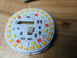 LED Board of a Smart Bulb LED board of a smart bulb with visible diodes.