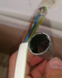 Cable repair in the wall for years - that is, roast me electrode :)