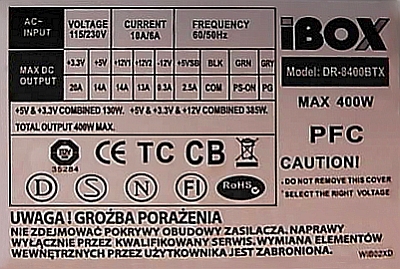 IBOX model: DR-84000BTX - Wartości rezystorów R20, R22, R23 ?
