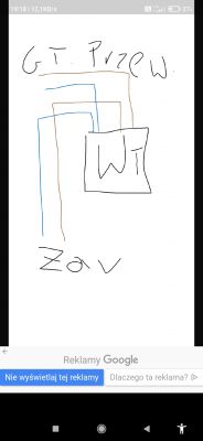 Podłączenie łącznika strych, zasilacz i timer na szynę DIN