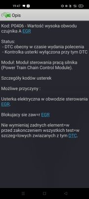 Mondeo mk4 - Reset wartości EGR, błędy P1335, U0100, U3001 po czyszczeniu