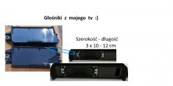 AKTYWNA, trójdrożna 1 kolumna z wbudowanym wzmacniaczem do TV zamiast głośników