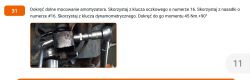 Dokręcanie śruby kluczem dynamometrycznym do momentu 45 Nm + 90 stopni.