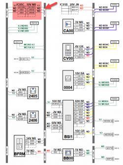 Schemat elektryczny z oznaczeniami modułów i połączeń.