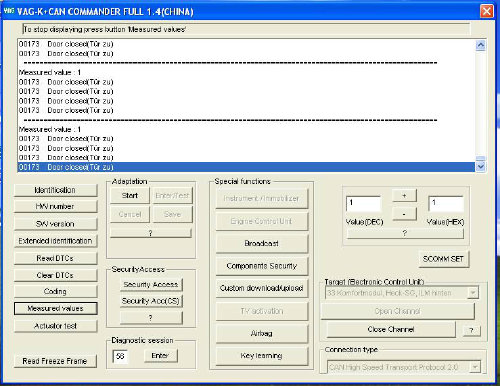 vw Golf V - Alarm włącza się po zamknięciu auta, błędy 6E60 i 2020