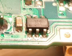 Identyfikacja elementu SMD w obudowie SOT23-6 (116 201) - sterowanie prędkością w długopisie 3D