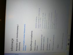 Zrzut ekranu informacji o systemie Windows z danymi o urządzeniu.
