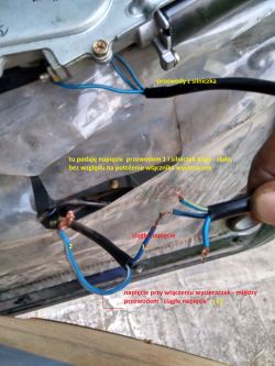 Daihatsu Feroza - Podłączenie silniczka tylnej wycieraczki