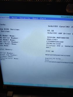 Ustawienia BIOS dla botowalnego pendrive na laptopie Acer Aspire f5 z SSD
