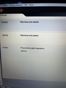 Fiat Stilo 1.6 '04 nie reaguje na gaz - kody błędów D70230, 122130, P1300