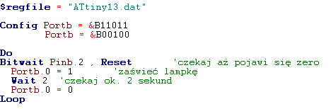 Dlaczego drugi program w Bascom nie działa poprawnie przy portb.2?