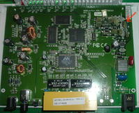 Router TP-LINK TD-8840 po burzy - spalony element D8