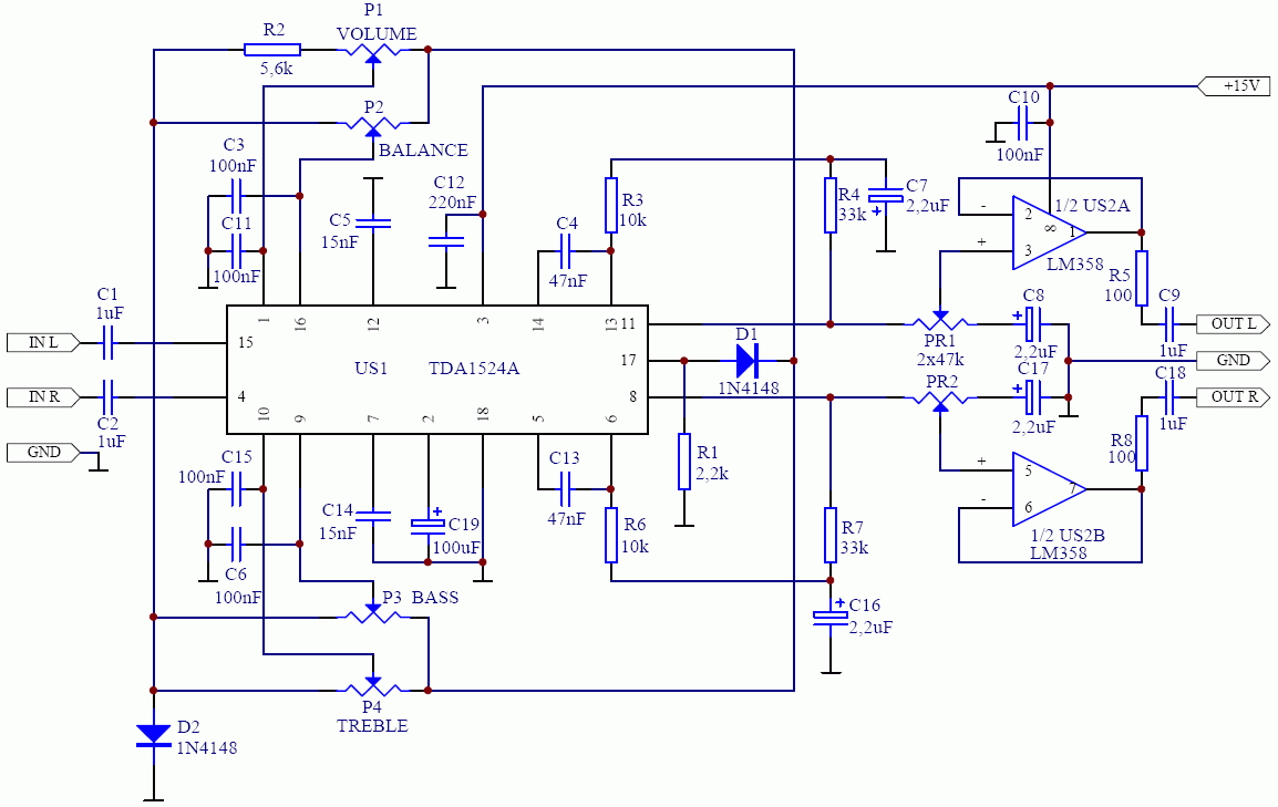 Tda1524a схема включения