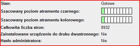 HP Deskjet 6940 nie można wejść w "usługi" -czyszc