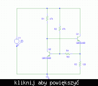 Dwukońcówkowe źródło prądu na dwóch tranzystorach BJT