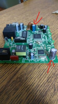 Wymiana kondensatora elektrolitycznego w modemie TD8816