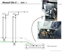Podłączenie centralnego zamka w Renault Clio 2 po lifcie z alarmem Bloker 88