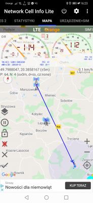 Lokalizacja nowego BTS-a w Ujazd/Trzciana i jego zasięg - doświadczenia z B818