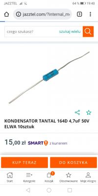 Kondensator, jaki to typ? Elektrolityczny czy tantalowy?