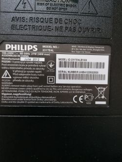 Tv-monitor Philips 231te4l, po pojawieniu się obrazu testart