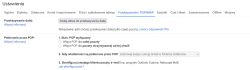 Zrzut ekranu ustawień Gmaila w zakładce „Przekazywanie i POP/IMAP”