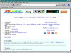 Strona RZX Archive otwarta w przeglądarce SeaMonkey na systemie Windows 95