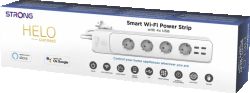 Strong HELO Connect smart power strip with 4 sockets and 4 USB ports