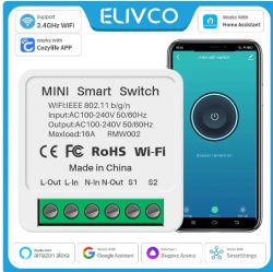 ELIVCO mini smart switch with an app on the phone.
