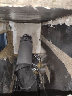 There is a strange burning smell in the house when using the fireplace