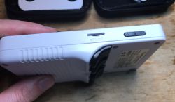 White side of R36S console with TF1-OS slot and volume buttons