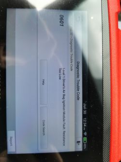 Peugeot 307 '08 - Poduszka powietrzna, Błąd 0601