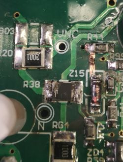 Falownik EURA DRIVES ELECTRIC E2000-0022T3 identyfikacja spalonych elementów