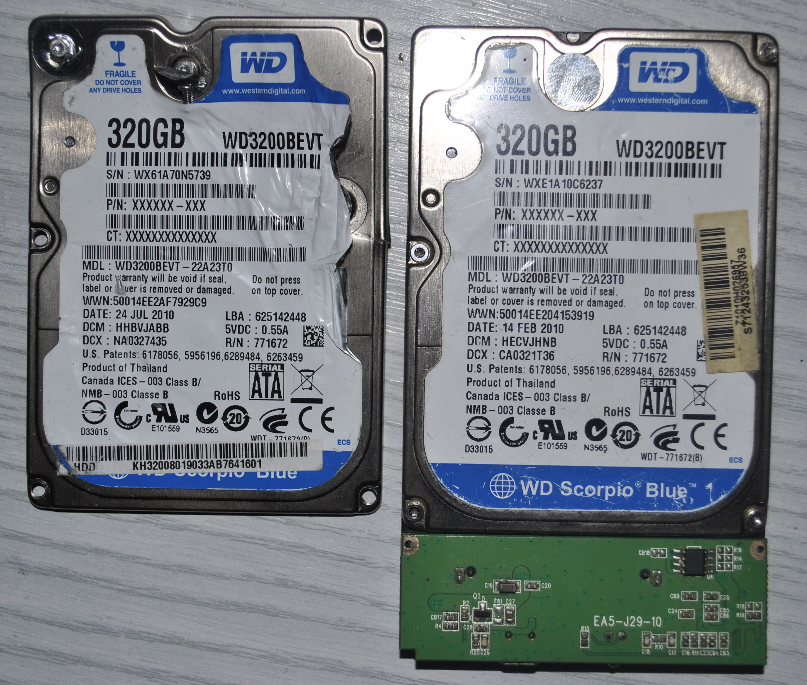 WD3200BEVT - WD SCORPIO BLUE - Zmiana elektroniki nie pomogła
