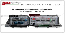 ECU connector with labeled pins: PIN 52 GPT0, PIN 44 GPT1, PIN 6/87 +12V, PIN 2 GND, PIN 67 CAN L, PIN 68 CAN H.