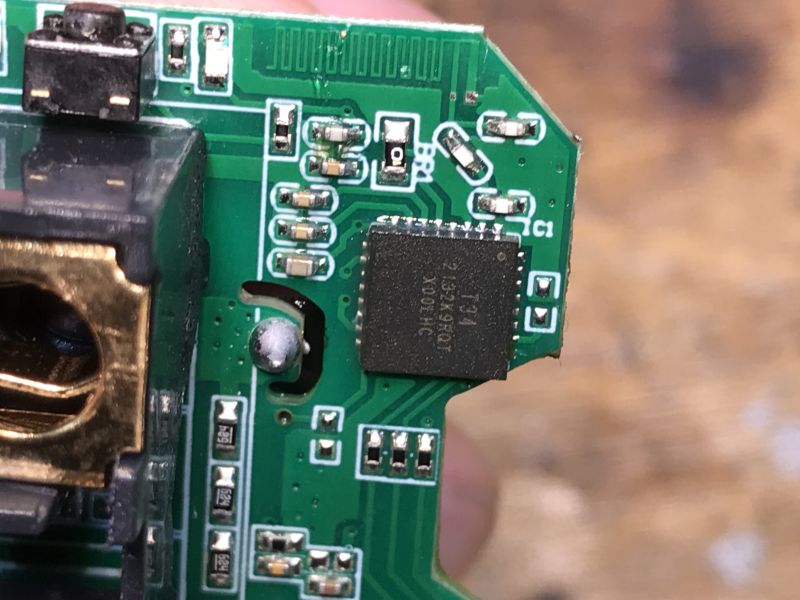 Circuit Board with Electronic Components Close-up of a circuit board with visible electronic components.