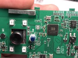Circuit board with camera, microphone, and BK7252UQN68 integrated chip