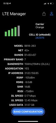Huawei B818 Router: Band Aggregation Details for LTE 800, 1800, 2100 & 2600 Bands