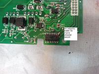 Odczyt symbolu scalaka SMD U12 na falowniku E 1000-0022T3 EURA