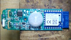 PIR Sensor Module with CB3S Module PIR sensor module with visible components on the PCB, including the CB3S module and PIR lens.