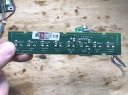 Power Supply Board for 32-Inch LG LCD TV (2007) REV 1.2 EAX31845201/13 power supply board for a 32-inch LG LCD TV (2007), top view with visible electronic components and connectors.